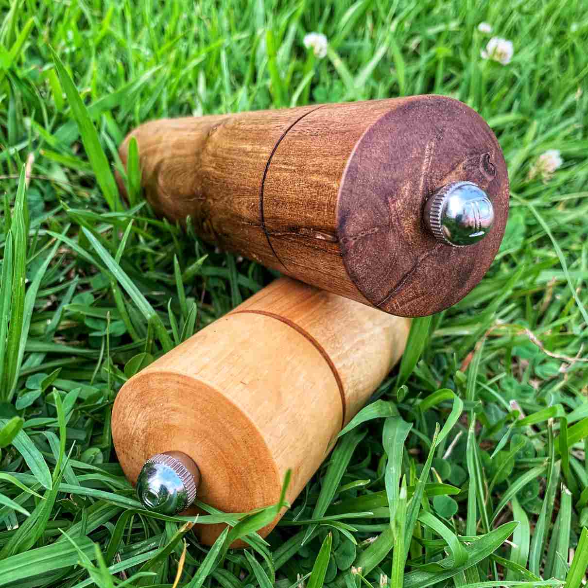Handcrafted Natural Wooden Salt and Pepper Mills Olive Timber Salt